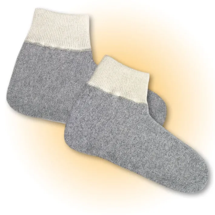idéalsko Bas Et Chaussettes|Astuces Et Idées<Chaussons en angora mélangé gris