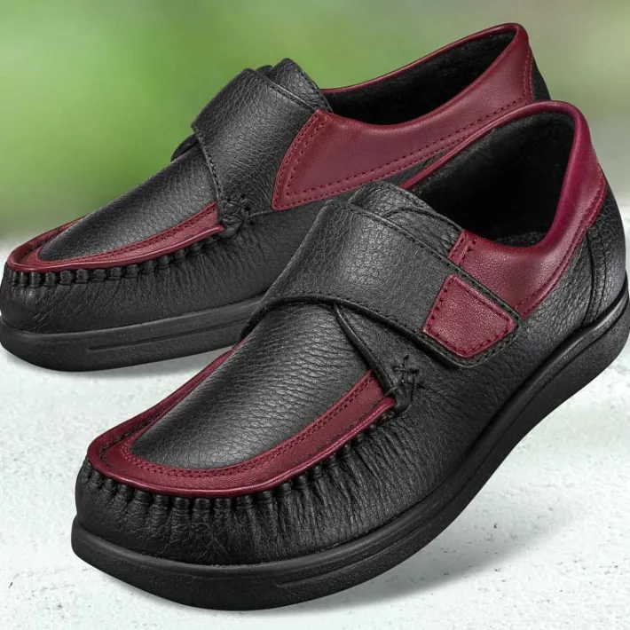 Homme idéalsko Chaussures À Scratches|Mocassins<Chaussures de confort dansko : modèle Vario Elk, noir/bordeaux