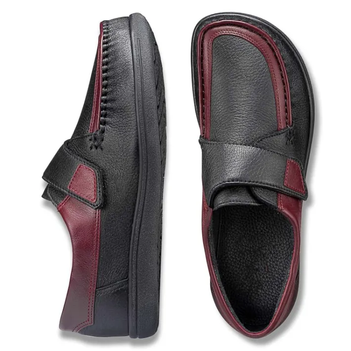 Homme idéalsko Chaussures À Scratches|Mocassins<Chaussures de confort dansko : modèle Vario Elk, noir/bordeaux