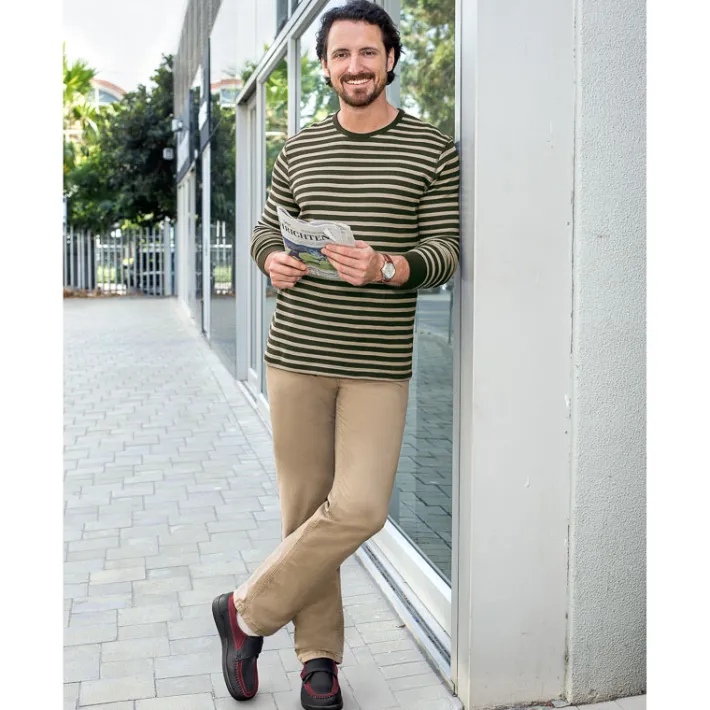 Homme idéalsko Chaussures À Scratches|Mocassins<Chaussures de confort dansko : modèle Vario Elk, noir/bordeaux