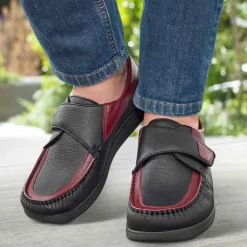 Homme idéalsko Chaussures À Scratches|Mocassins<Chaussures de confort dansko : modèle Vario Elk, noir/bordeaux