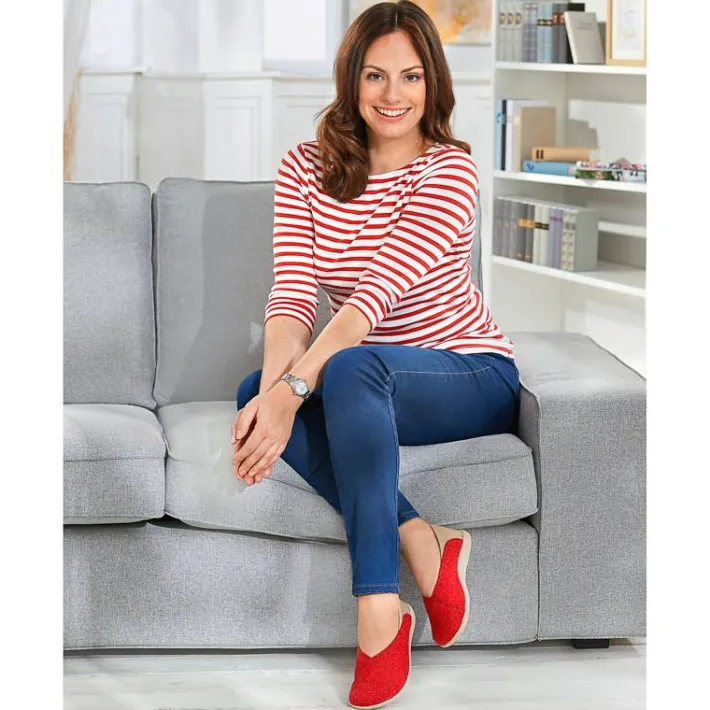 Femme idéalsko Trotteurs / Slippers|Ballerines<Chaussures de confort dansko : modèle Lotti, rouge