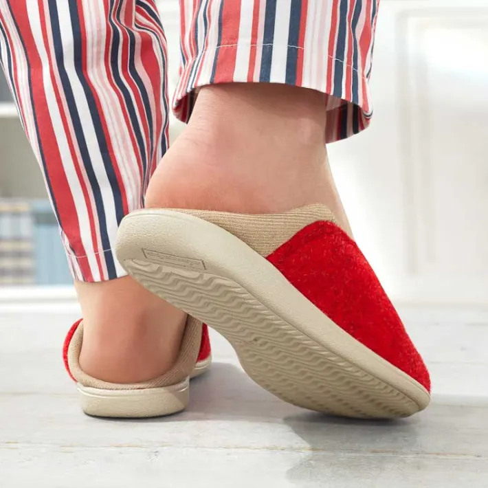 Femme idéalsko Trotteurs / Slippers|Ballerines<Chaussures de confort dansko : modèle Lotti, rouge