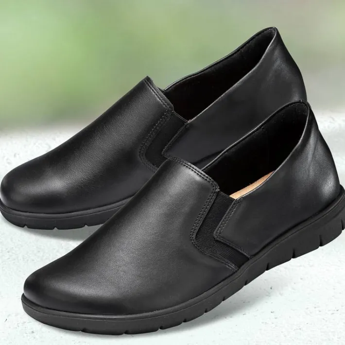 Femme idéalsko Spécial Orthèses|Trotteurs / Slippers<Chaussures de confort Helvesko : modèle Alexandra, noir