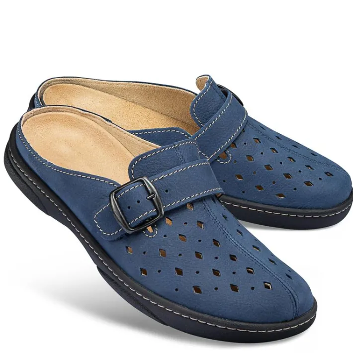 Femme idéalsko Sandales / Mules|Sandales / Mules<Chaussures de confort Helvesko : modèle Doc, bleu