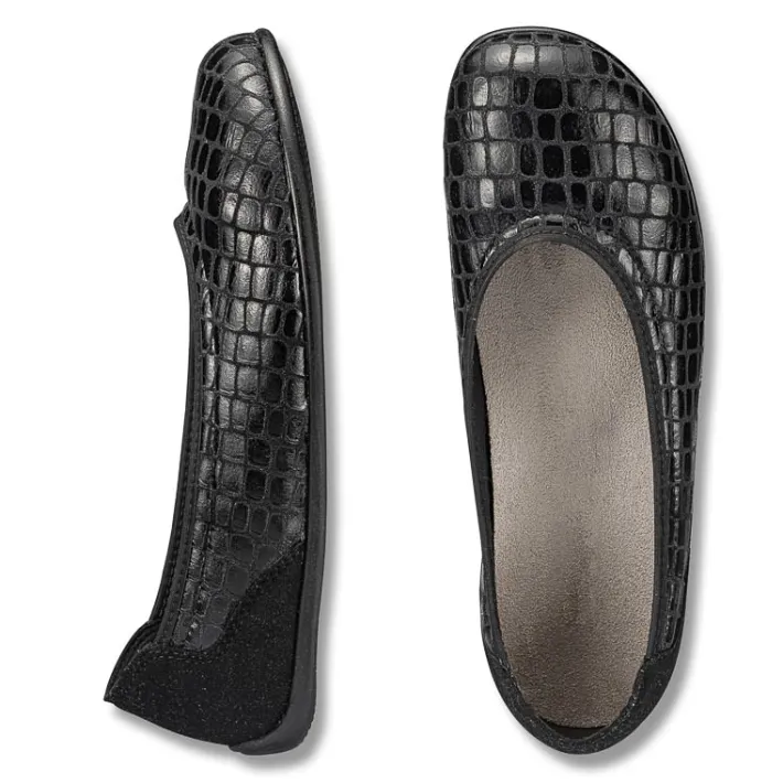Femme idéalsko Chaussures Pieds Sensibles|Trotteurs / Slippers<Chaussures de confort Helvesko : modèle Aviva, noir