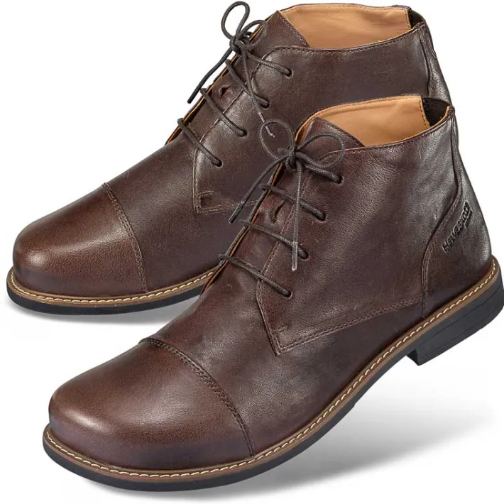 Homme idéalsko Spécial Orthèses|Chaussures À Lacets<Chaussures de confort Helvesko : modèle Elvin, marron foncé
