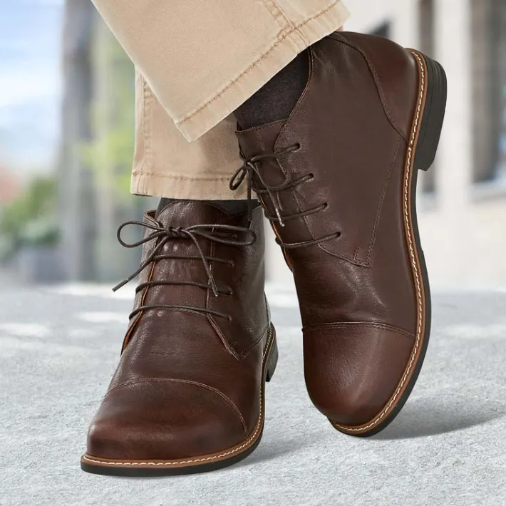 Homme idéalsko Spécial Orthèses|Chaussures À Lacets<Chaussures de confort Helvesko : modèle Elvin, marron foncé
