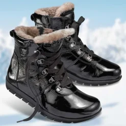 Femme idéalsko Grandes Pointures|Chaussures D'hiver<Chaussures de confort Helvesko : modèle Mathea, noir