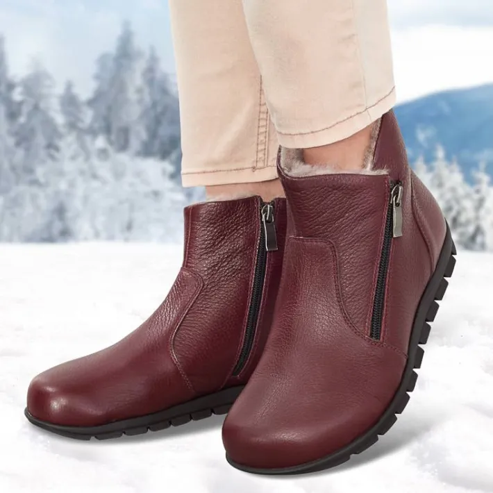 Femme idéalsko Grandes Pointures|Chaussures D'hiver<Chaussures de confort Helvesko : modèle Kadi, lie-de-vin