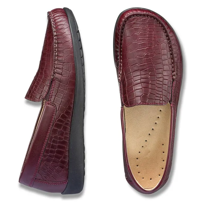 Femme idéalsko Spécial Orthèses|Mocassins<Chaussures de confort Helvesko : modèle Amina, bordeaux