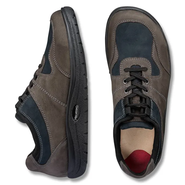 Homme idéalsko Spécial Orthèses|Chaussures À Lacets<Chaussures de confort Helvesko : modèle Erik, gris/bleu