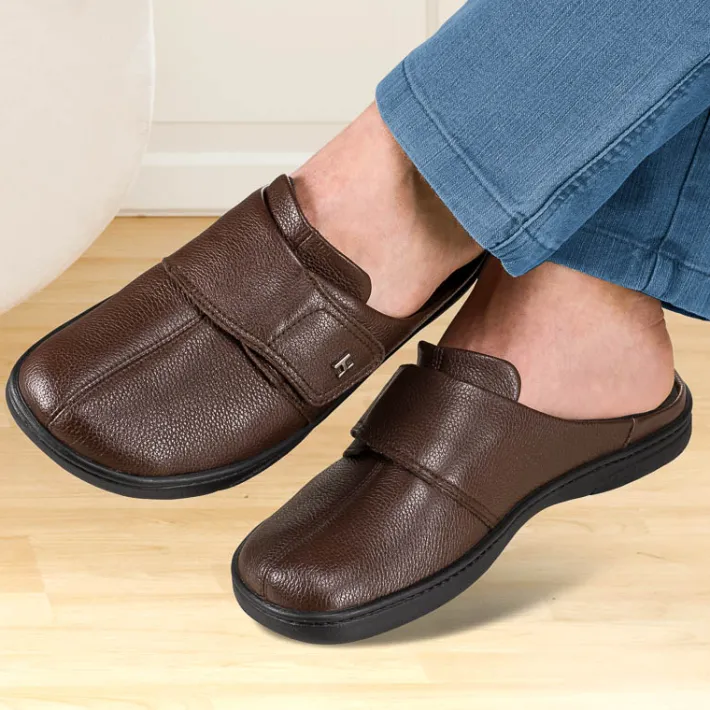 Homme idéalsko Spécial Orthèses|Chaussures À Scratches<Chaussures de confort Helvesko : modèle Hagen, marron