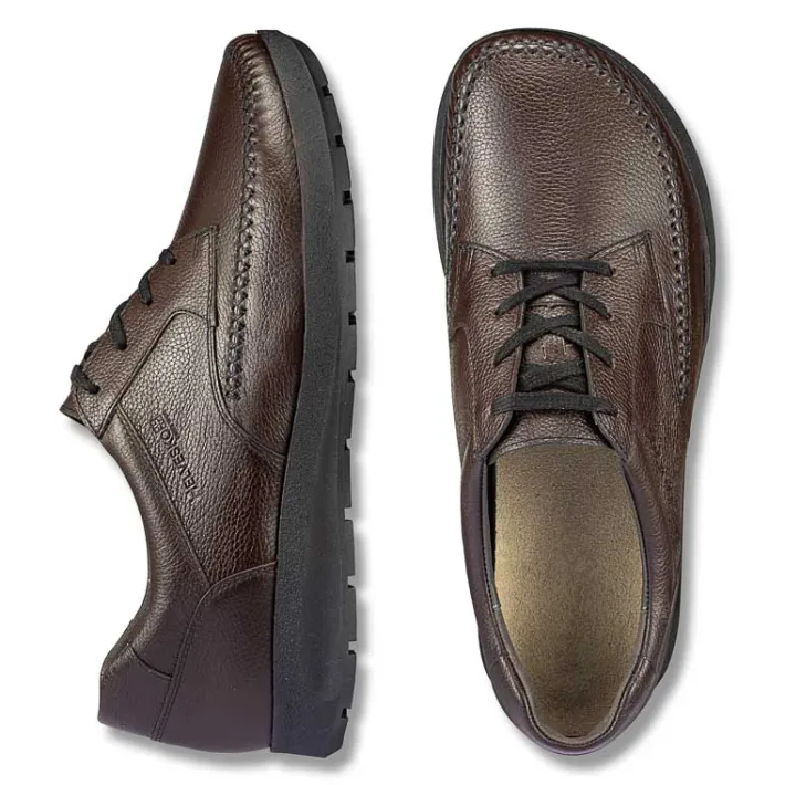 Homme idéalsko Spécial Orthèses|Chaussures À Lacets<Chaussures de confort Helvesko : modèle Bent, marron foncé