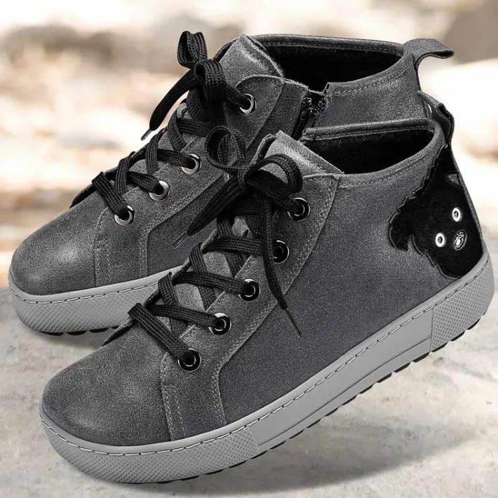 Femme idéalsko Spécial Orthèses|Chaussures À Lacets<Chaussures de confort Helvesko : modèle Dog, gris