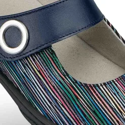 Femme idéalsko Sandales / Mules<Chaussures de confort Helvesko : modèle Nina, bleu multi
