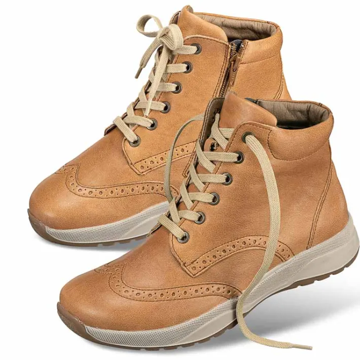 Femme idéalsko Spécial Orthèses|Chaussures À Lacets<Chaussures de confort Helvesko : modèle Andora, camel