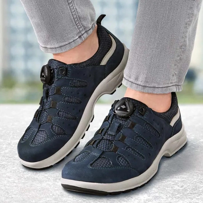 Femme idéalsko Spécial Orthèses|Chaussures À Lacets<Chaussures de confort Helvesko : modèle Division, bleu foncé
