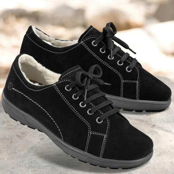 Femme idéalsko Grandes Pointures|Chaussures Loisirs<Chaussures de confort Helvesko : modèle Tapa, noir