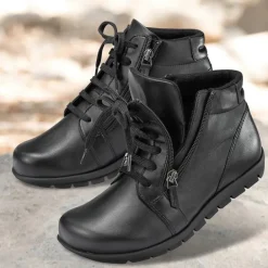Femme idéalsko Spécial Orthèses|Chaussures À Lacets<Chaussures de confort Helvesko : modèle Regina, noir