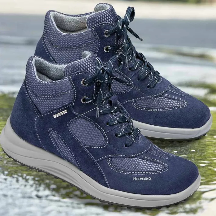 Homme idéalsko Spécial Orthèses|Chaussures À Lacets<Chaussures de confort Helvesko : modèle Tobby Tex, bleu