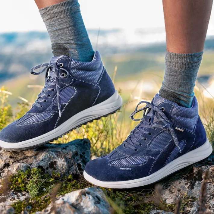 Homme idéalsko Spécial Orthèses|Chaussures À Lacets<Chaussures de confort Helvesko : modèle Tobby Tex, bleu