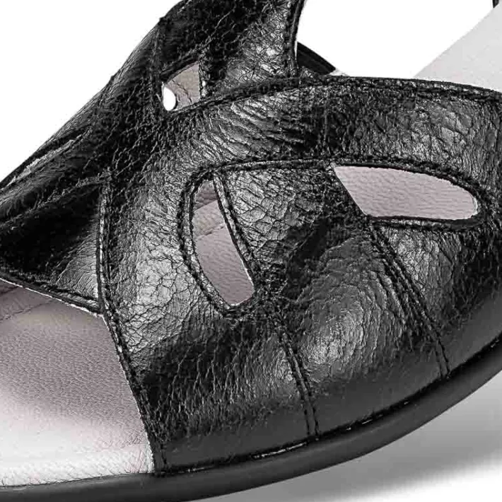 Femme idéalsko Sandales / Mules<Chaussures de confort Helvesko : modèle Olivia, noir