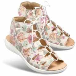 Femme idéalsko Sandales / Mules<Chaussures de confort Helvesko : modèle Aurora, blanc multi