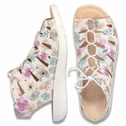 Femme idéalsko Sandales / Mules<Chaussures de confort Helvesko : modèle Aurora, blanc multi