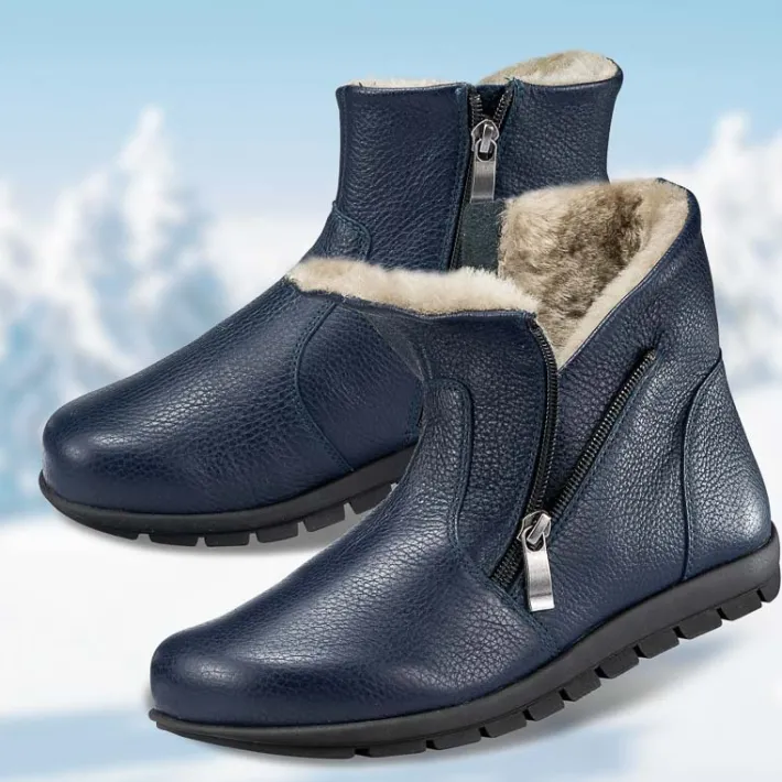 Femme idéalsko Spécial Orthèses|Bottes / Bottines<Chaussures de confort Helvesko : modèle Kadi, bleu foncé