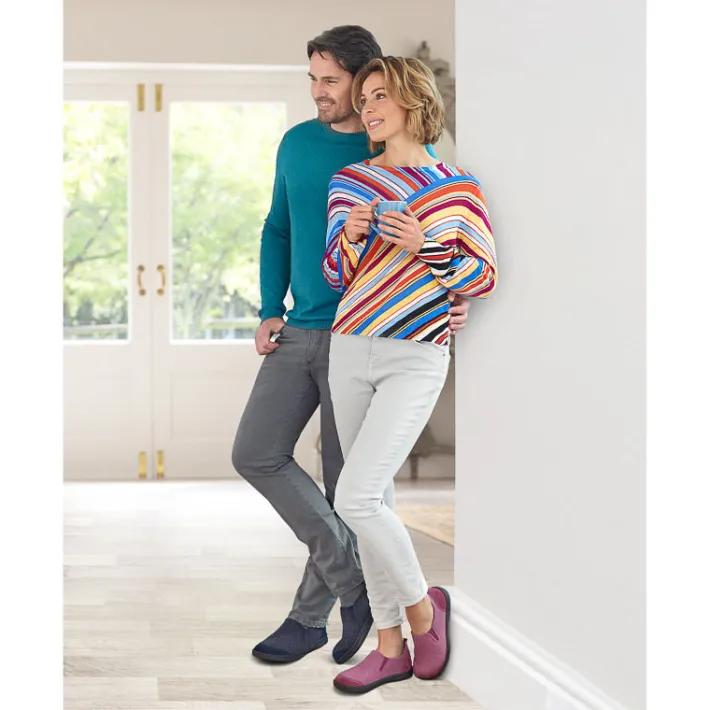 Femme idéalsko Spécial Orthèses|Trotteurs / Slippers<Chaussures de confort Helvesko : modèle Baza, rose