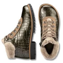 Femme idéalsko Spécial Orthèses|Bottes / Bottines<Chaussures de confort Helvesko : modèle Corvara, olive-gris