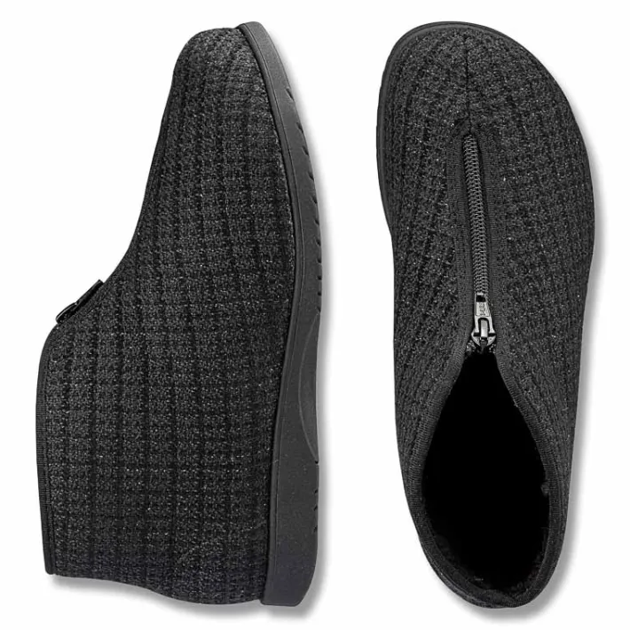 Femme idéalsko Spécial Orthèses|Bottes / Bottines<Chaussures de confort Helvesko : modèle Home, noir