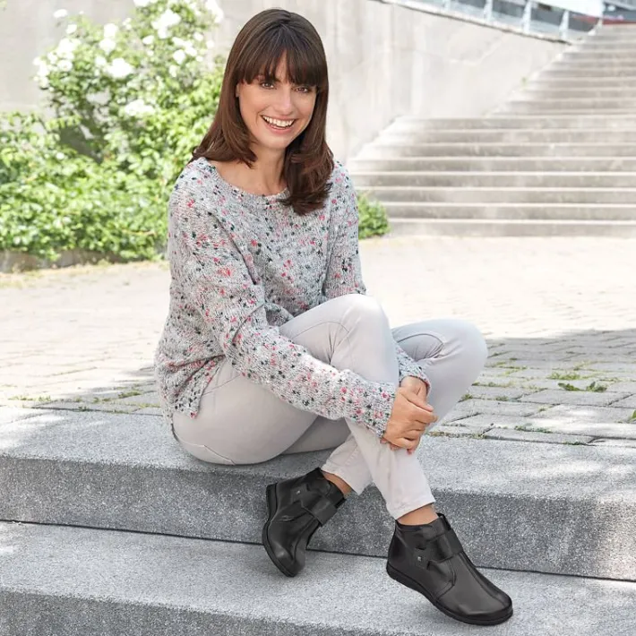 Femme idéalsko Spécial Orthèses|Chaussures À Scratches<Chaussures de confort Helvesko : modèle Nori, noir