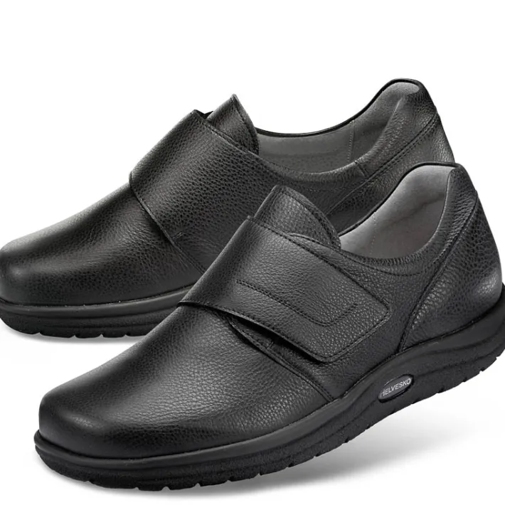 Homme idéalsko Spécial Orthèses|Chaussures À Scratches<Chaussures de confort Helvesko : modèle Wien, noir