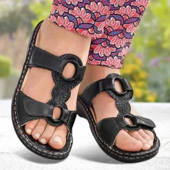 Femme idéalsko Sandales / Mules<Chaussures de confort LadySko : modèle Kyle, noir
