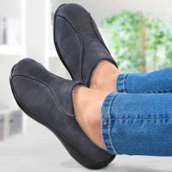 Femme idéalsko Chaussures D'hiver|Sandales / Mules<Chaussures de confort LadySko : modèle Roswitha, bleu