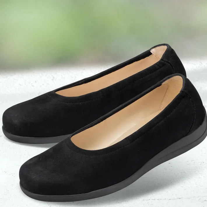 Femme idéalsko Ballerines|Grandes Pointures<Chaussures de confort LadySko : modèle Claudette II, noir