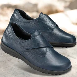 Femme idéalsko Spécial Orthèses|Chaussures À Scratches<Chaussures de confort LadySko : modèle Vera II, bleu foncé